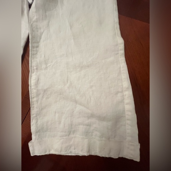 Merona Women’s Linen Trousers Wide Leg White Size 2 - Picture 4 of 7